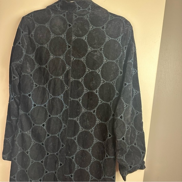 Just in Time Vintage Y2K Black Whimsical Fairy Gothic Grunge Woven Long Coat M - Picture 7 of 16